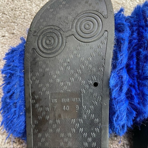 Blue fluffy sandals‎ - Picture 5 of 6